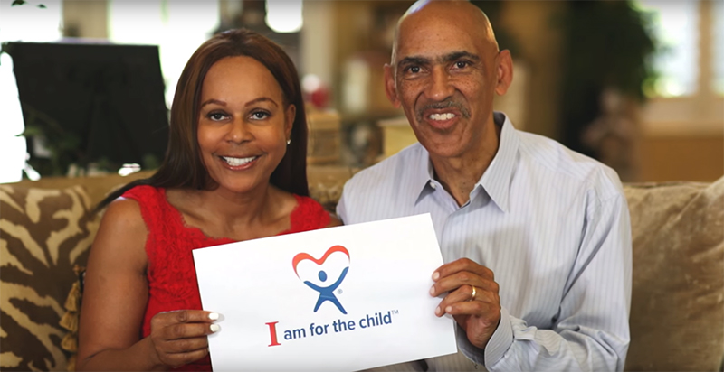 Foster Parents Lauren and Tony Dungy talking about their support of the Guardian ad Litem Program