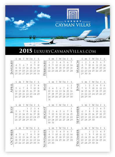 Luxury Cayman Villas Calendar Magnet