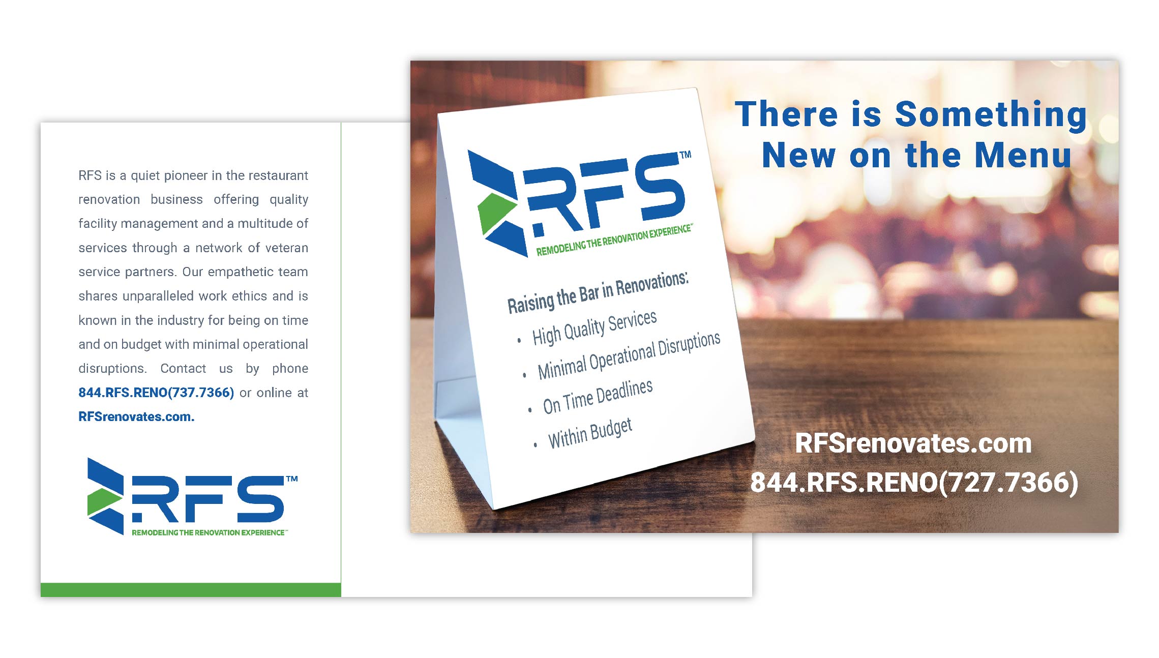 Postcard mailer for RFS