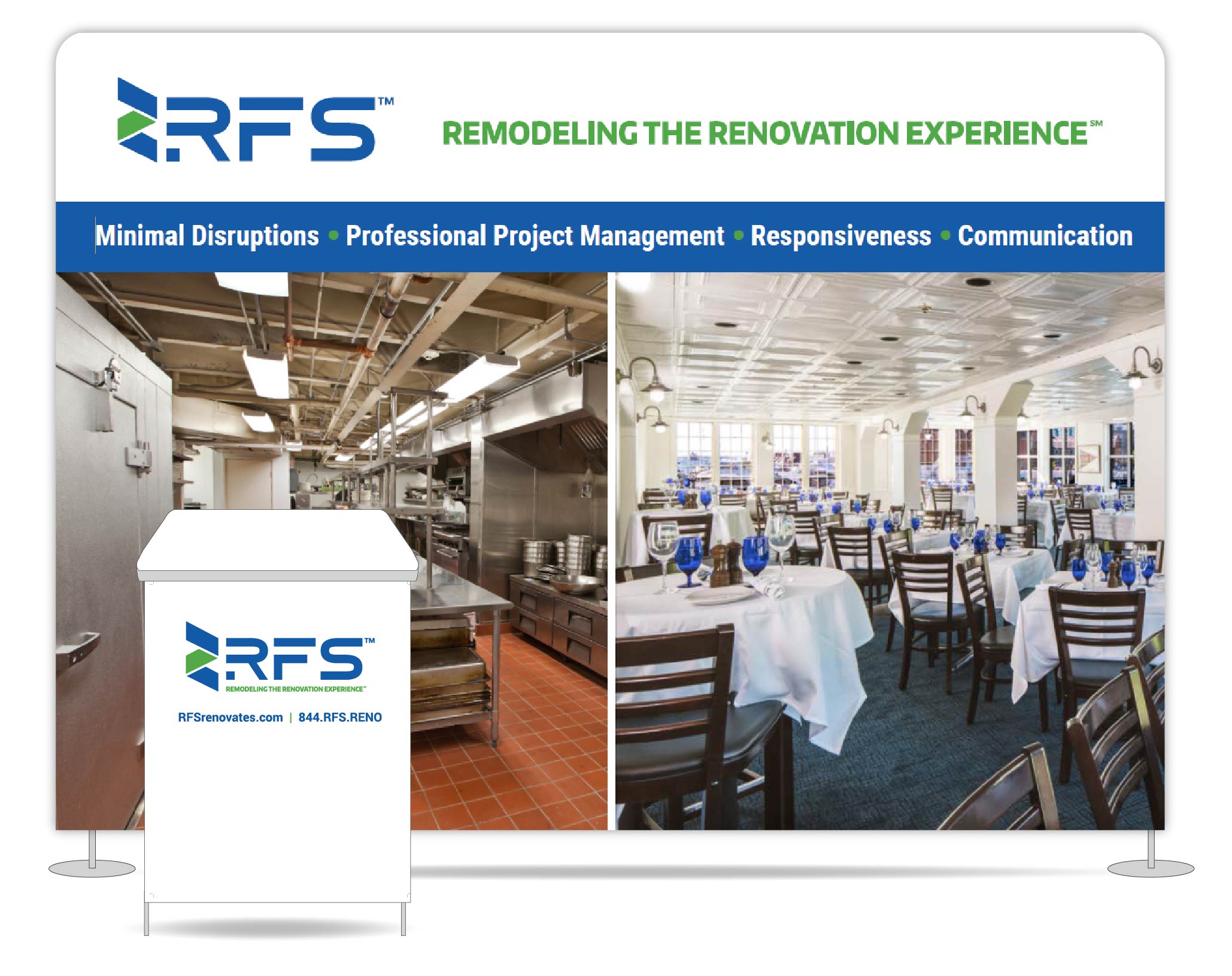 RFS trade show booth graphic