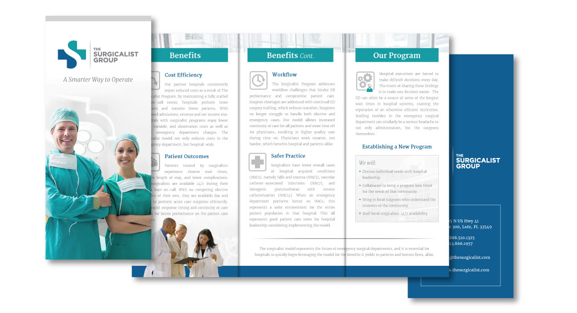 The Surgicalist Group Trifold Brochure