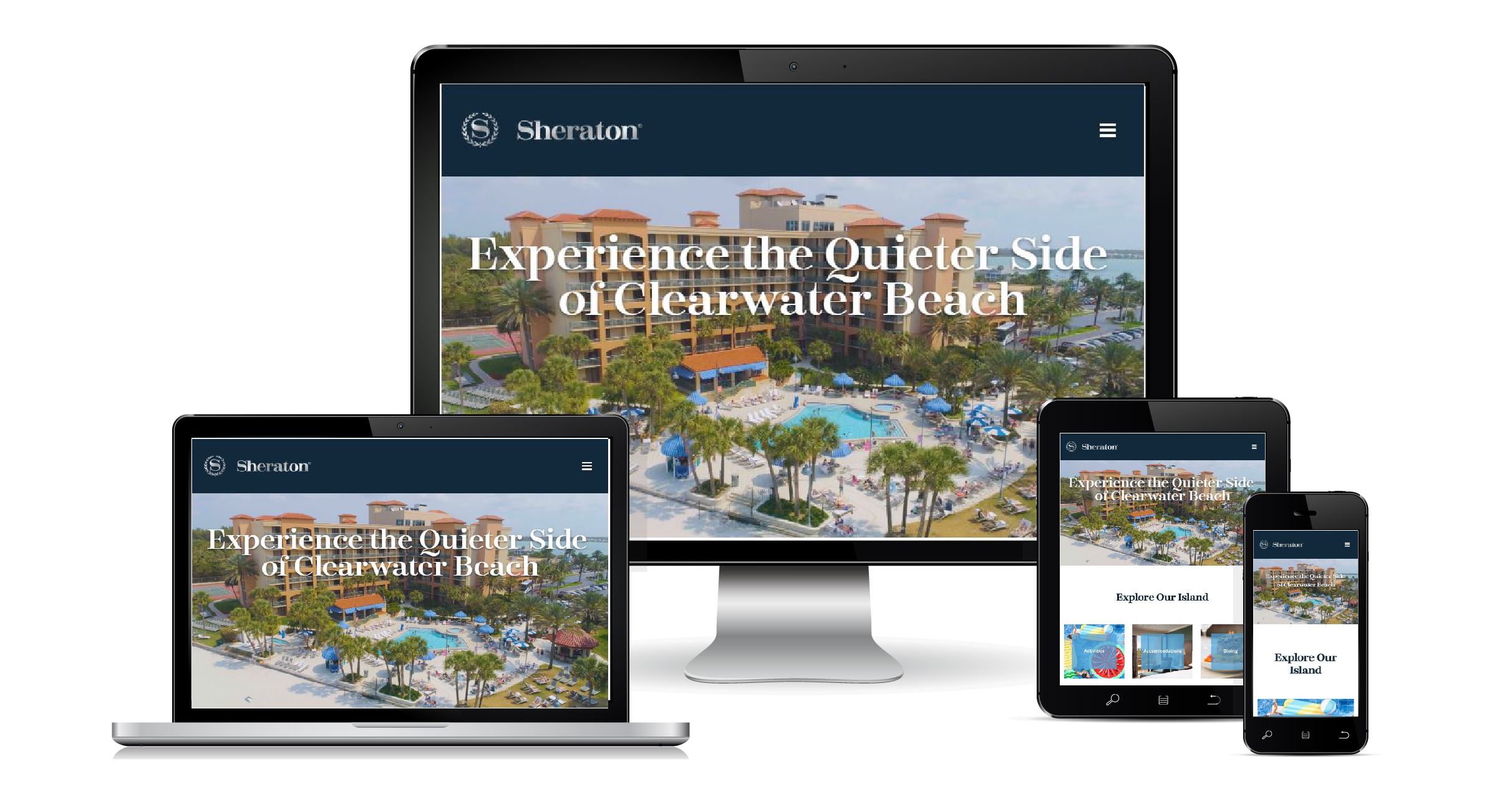 Sheraton Sand Key Website on different devices