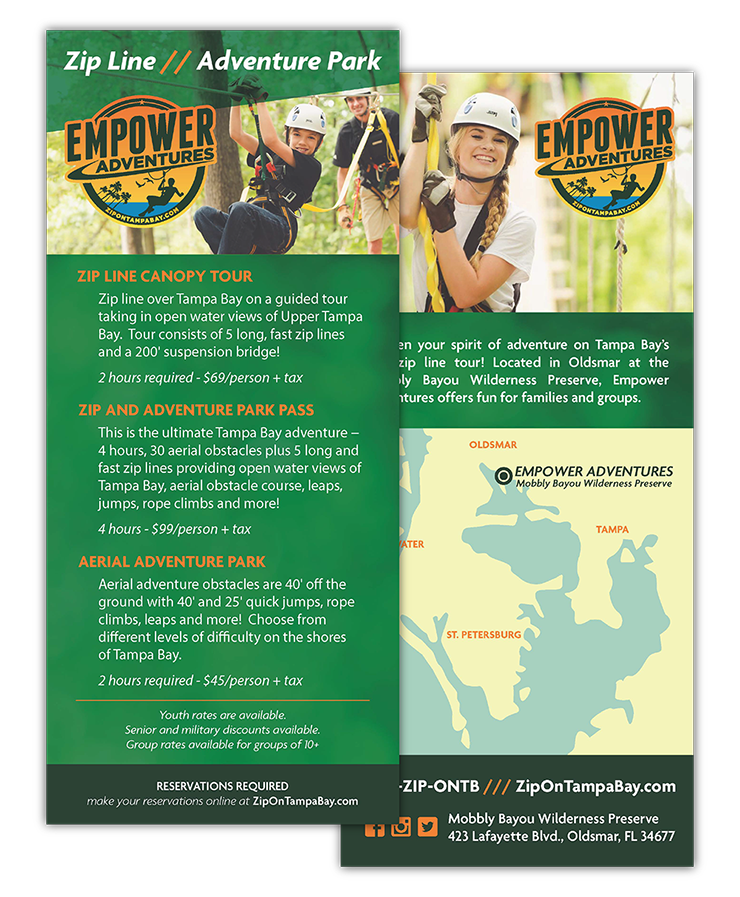 Empower Adventures Rack Card Design