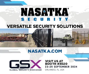 Nasatka Security ad, Versatile Security Solutions, GSX Booth 3020, Orlando, September 2024