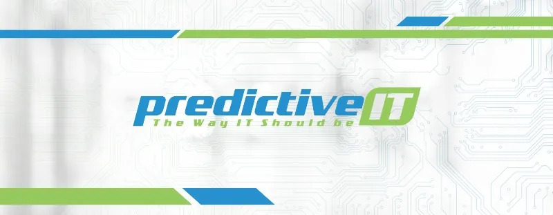 predictiveIT logo with the tagline The Way IT Should Be on a circuit pattern background
