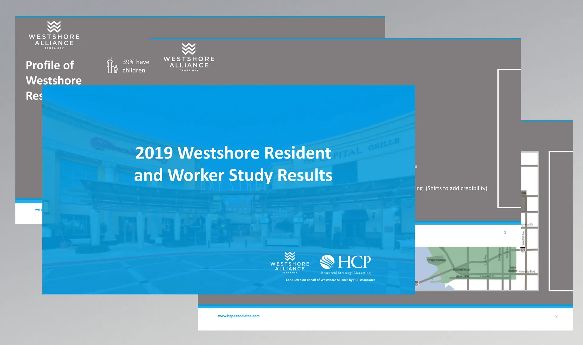 2019 Westshore Resident and Worker Study Results presentation cover from Westshore Alliance and HCP