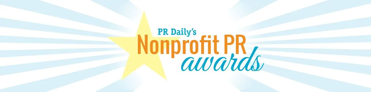 PR Daily's Nonprofit PR Awards logo with a gold star