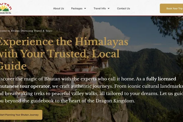Bhutan Travel Tours website, Experience the Himalayas with Your Trusted, Local Guide