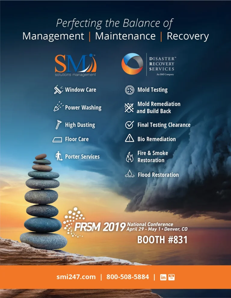 SMI ad headed 'Perfecting the Balance of Management, Maintenance, Recovery' with stacked stones