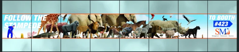 SMI window graphic sample with animals and Follow the Herd text