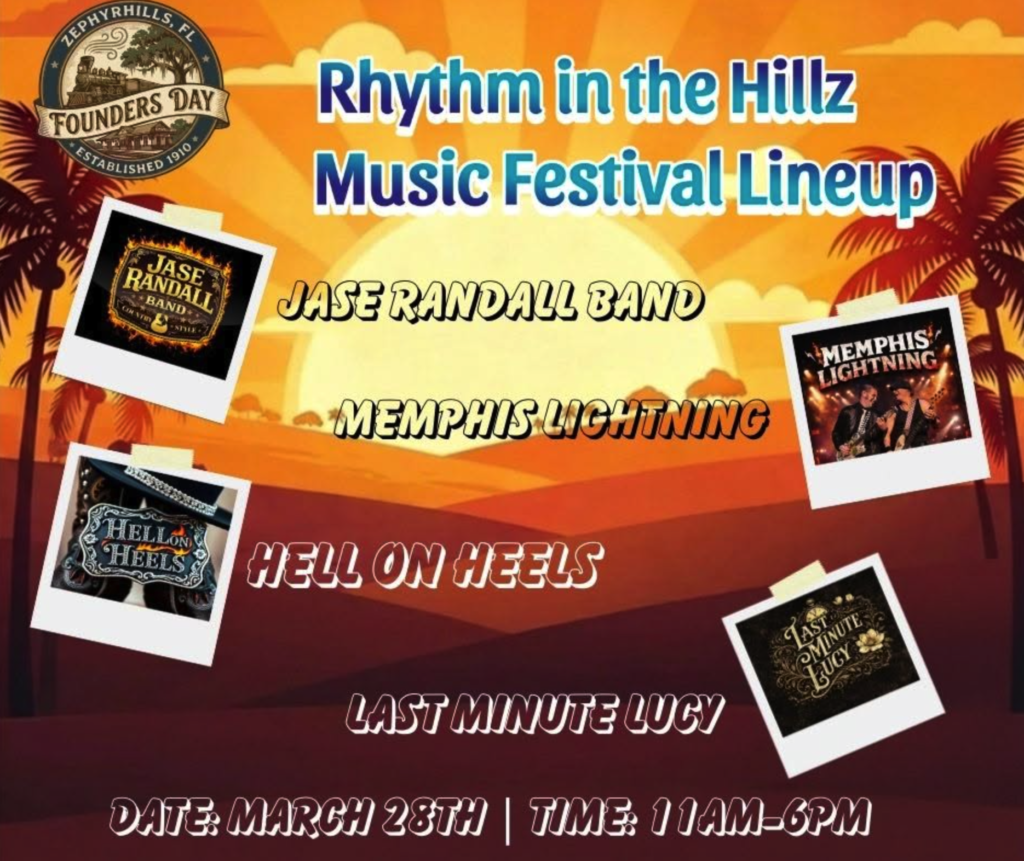 Rhythm in the Hillz Music Festival lineup: Jase Randall Band, Memphis Lightning, Hell on Heels, Last Minute Lucy