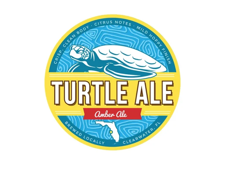 Turtle Ale Amber Ale logo with sea turtle