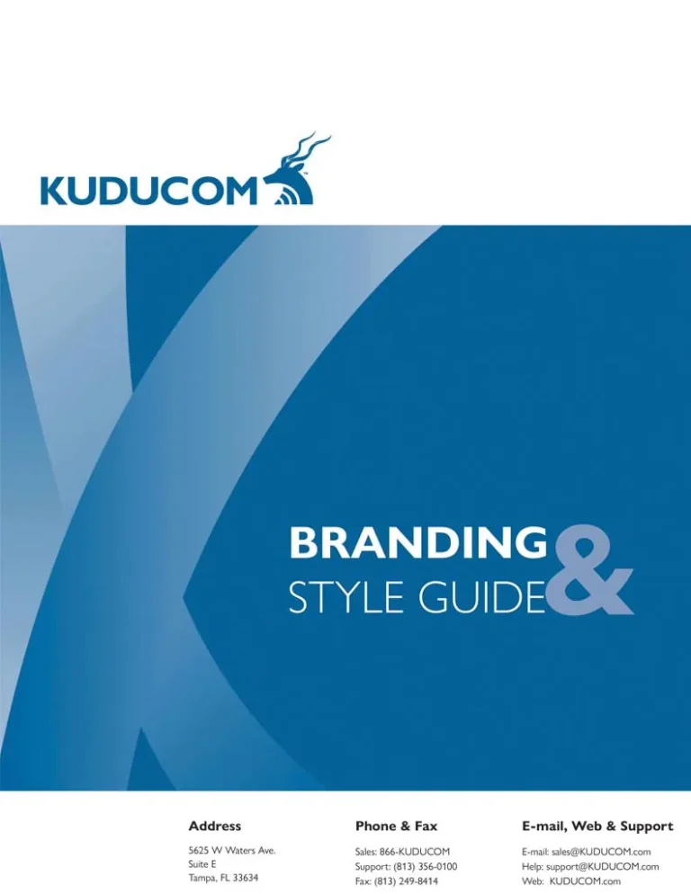 KUDUCOM Branding & Style Guide cover