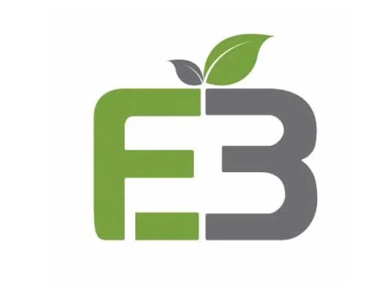 F3 logo with green apple leaf