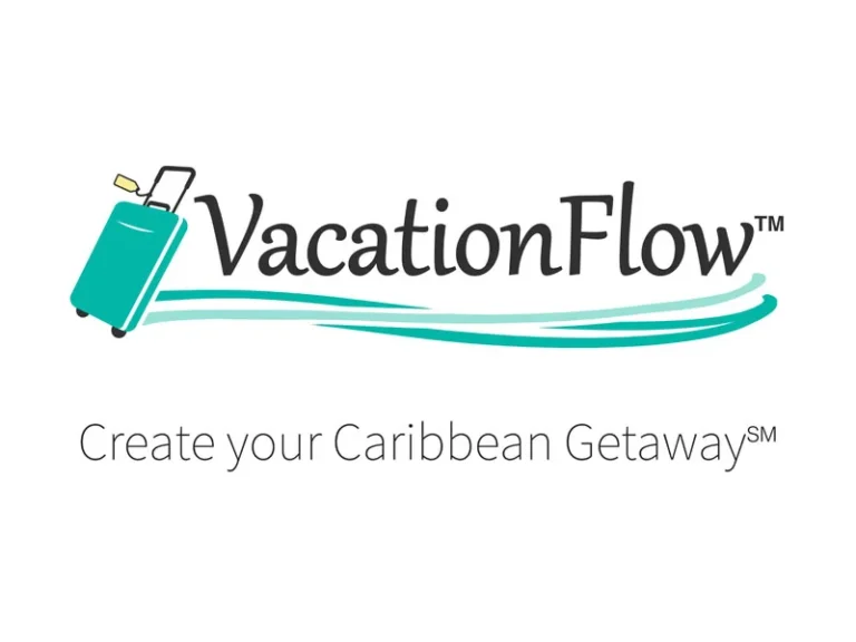 VacationFlow logo, Create your Caribbean Getaway