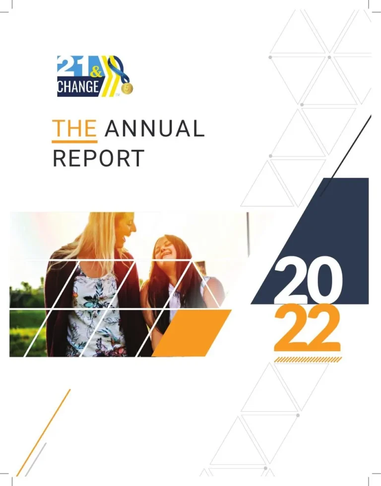 21 & Change 2022 Annual Report cover