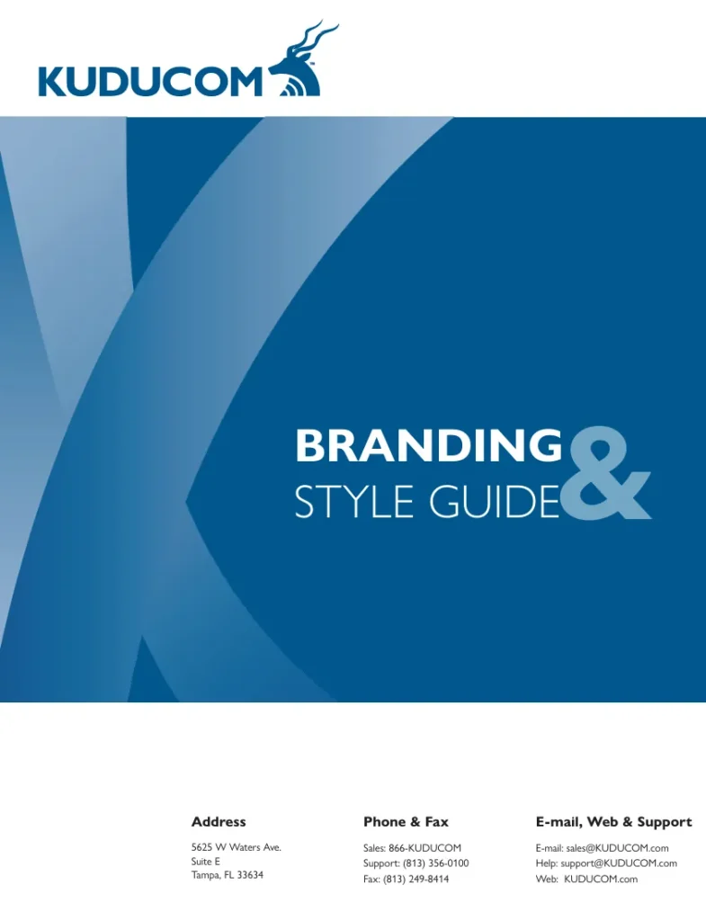 KUDUCOM Branding and Style Guide cover