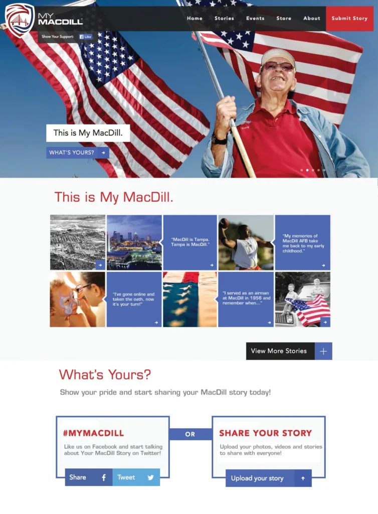 My MacDill website layout, This Is My MacDill, What's Yours?