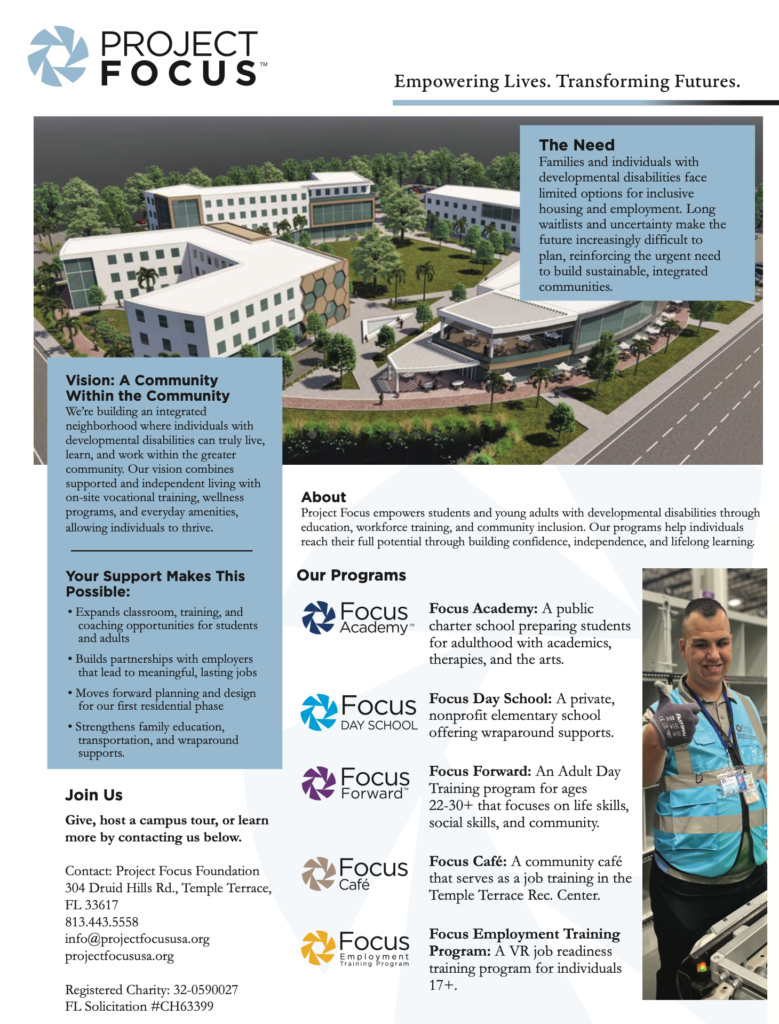 Project Focus overview page, Empowering Lives. Transforming Futures.