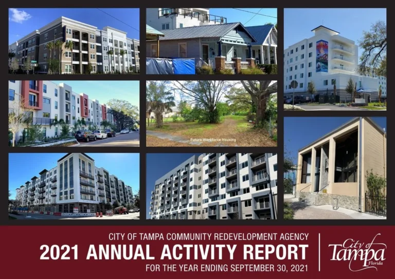 Tampa CRA FY2021 Annual Activity Report cover