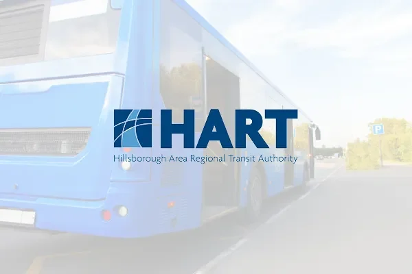 HART Hillsborough Area Regional Transit Authority logo over a blue bus