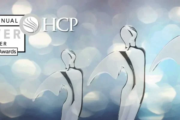 40th Annual Telly Awards Silver Winner graphic with the HCP logo and silver statuettes