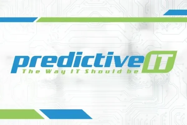 predictiveIT logo with the tagline The Way IT Should Be on a circuit pattern background